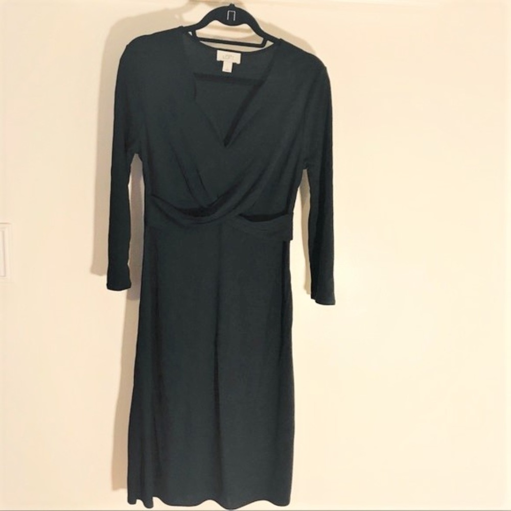Ann Taylor Loft Dress Black  long sleeve size 6